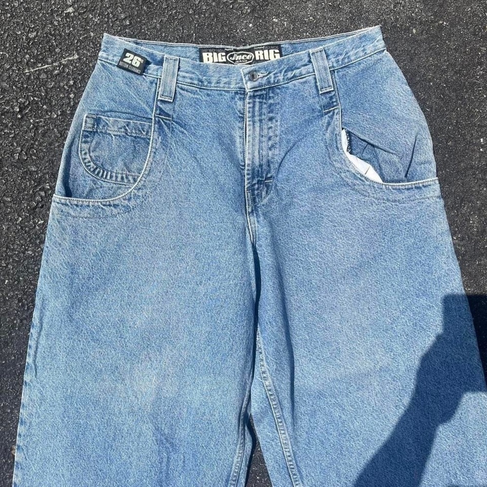 1990s JNCO "Big Rig" Wide Leg Blue Baggy Skater Jean Shorts size '36 x '34